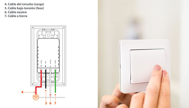 esquema de conexion de un interruptor inteligente con neutro